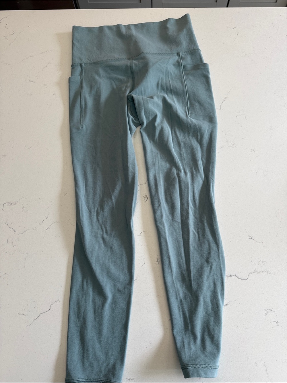 Athleta High-Rise Leggings in Dusty Sage Blue